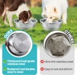 MEWTOGO 2Pcs 1.3 Gallons Food Grade Stainless Steel Large Dog Bowls - Image 3