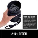GORILLA GRIP Portable Dog Water Bottle, Food Grade Silicone, 12oz Black - Image 3