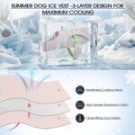 Dog Cooling Shirt for Hot Weather, Cooling Vest for Dogs with Leash Ring - Image 3