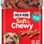 Milk-Bone Soft & Chewy Dog Treats, Made with Real Bacon, 25 Ounce Canister
