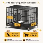 CAMMOO 48'' Heavy Duty Dog Crates for Large Dogs, Dog Kennel Indoor - Image 6