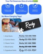TagME Personalized Dog Collar with Name, Reflective, Small to Large Dogs - Image 4