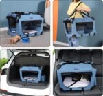 Petprsco Portable Collapsible Dog Crate, 24" Soft Dog Crate for Car Travel - Image 4