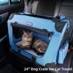 Petprsco Portable Collapsible Dog Crate, 24" Soft Dog Crate for Car Travel - Image 6