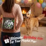 QDAN Dog Toys Dog Balls, 6 Inch Dog Soccer Ball with Straps, Herding Balls - Image 3