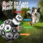 QDAN Dog Toys Dog Balls, 6 Inch Dog Soccer Ball with Straps, Herding Balls - Image 4