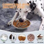 Slow Feeder Dog Bowls Insert, Animire Soft Silicone Slow Eating Dog Food Bowl for Small, Medium and Large Dogs, Compatible with Regular and Elevated Bowls - Image 3