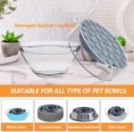 Slow Feeder Dog Bowls Insert, Animire Soft Silicone Slow Eating Dog Food Bowl for Small, Medium and Large Dogs, Compatible with Regular and Elevated Bowls - Image 4