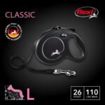 FLEXI® Classic Tape Retractable Dog Leash, Large, 26 ft - Black - Image 3