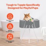 VEVOR Portable Dog Bathtub Foldable Pet Shower Station with Drain, Grey - Image 4