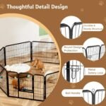 DUMOS Dog Playpen 32 Inch 8 Panels Indoor Outdoor Metal Pet Fence - Image 3