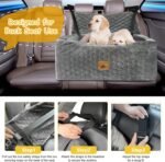 Dog Car Seat for Medium Large Dogs, Dog Booster Seat Up to 60 lbs, Gray - Image 4