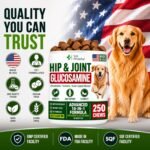 Glucosamine Hip & Joint Supplement for Dogs - 250 Chews with Chondroitin - Image 5