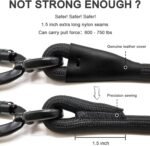 Rope Dog Leash, 6 Foot Heavy Duty Dog Leash with Aviation Aluminum Auto Locking Carabiner, Strong Nylon Pet Lead for Small, Medium, Large Dogs (Black, 6FT) - Image 3