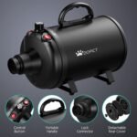 Pet Dryer, 5.2HP/3800W Pet Grooming Dryer with Adjustable Speed and Temperature Control Dog Blow Dryer, Pet Hair Dryer with 3 Nozzle - Image 4