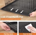Sweetcrispy Dog Crate 42 Inch, Medium Large Dog Cage, Foldable Pet Kennel - Image 3