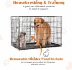 Sweetcrispy Dog Crate 42 Inch, Medium Large Dog Cage, Foldable Pet Kennel - Image 4