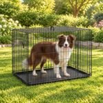 Sweetcrispy Dog Crate 42 Inch, Medium Large Dog Cage, Foldable Pet Kennel - Image 6
