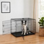 Sweetcrispy Dog Crate 42 Inch, Medium Large Dog Cage, Foldable Pet Kennel - Image 7