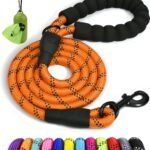 Taglory Rope Dog Leash for Medium Large Dogs, 6 FT Padded Handle, Orange