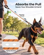 Taglory Rope Dog Leash for Medium Large Dogs, 6 FT Padded Handle, Orange - Image 3