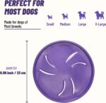 Dog Flying Disc, Flexible TPR Dog Fetch Toy, 9.06 inch, Purple - Image 5