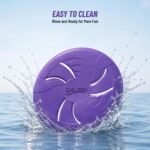 Dog Flying Disc, Flexible TPR Dog Fetch Toy, 9.06 inch, Purple - Image 7