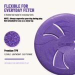 Dog Flying Disc, Flexible TPR Dog Fetch Toy, 9.06 inch, Purple - Image 8