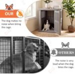 Fancyango Heavy Duty Dog Crate Furniture Lockable Indoor Outdoor Kennel & End Table for Small/Large Dogs Decorative Plastic Pet Crate (Grey, 39.4" L x 28.4" W x 32.6" H) - Image 3