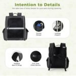 Lekereise Dog Carrier Backpack for Small Medium Dogs Cats up to 18 lbs, Breathable Pet Backpack Carrier with 3 Entrances, Collapsible Cat Backpack Carrier, Travel Hiking Puppy Backpack - Image 6