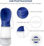 WePet Portable Dog Water Bottle, 19 OZ, Leak Proof Puppy Water Dispenser with Drinking Feeder for Pets Outdoor Walking, Hiking, Travel, Food Grade Plastic - Image 4