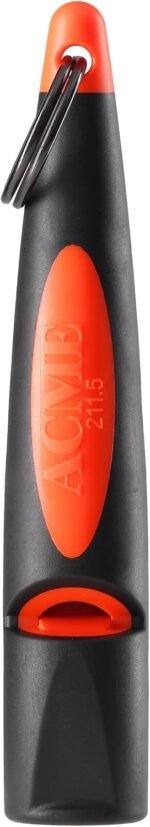 ACME Alpha 210.5 Dog Training Whistle with Enhanced Ergonomic Grip. BPA-Free Plastic. 110 dBA. Standardized Frequency for Smaller Dogs. Weatherproof. Made in the UK (Black on Day Glow Orange) - Image 3