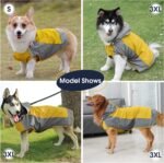 IECOii Hooded Dog Raincoat,Reflective Large Dog Rain Poncho,Ensure Safety in Low - Light Conditions, Adjustable Fit with Magic Sticker,Lightweight Waterproof Pet Rain Coat,Yellow,XXL - Image 5