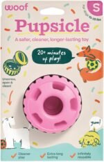 WOOF Pupsicle Interactive Dog Ball Toy for Dogs Small 10-25 lbs - Pink