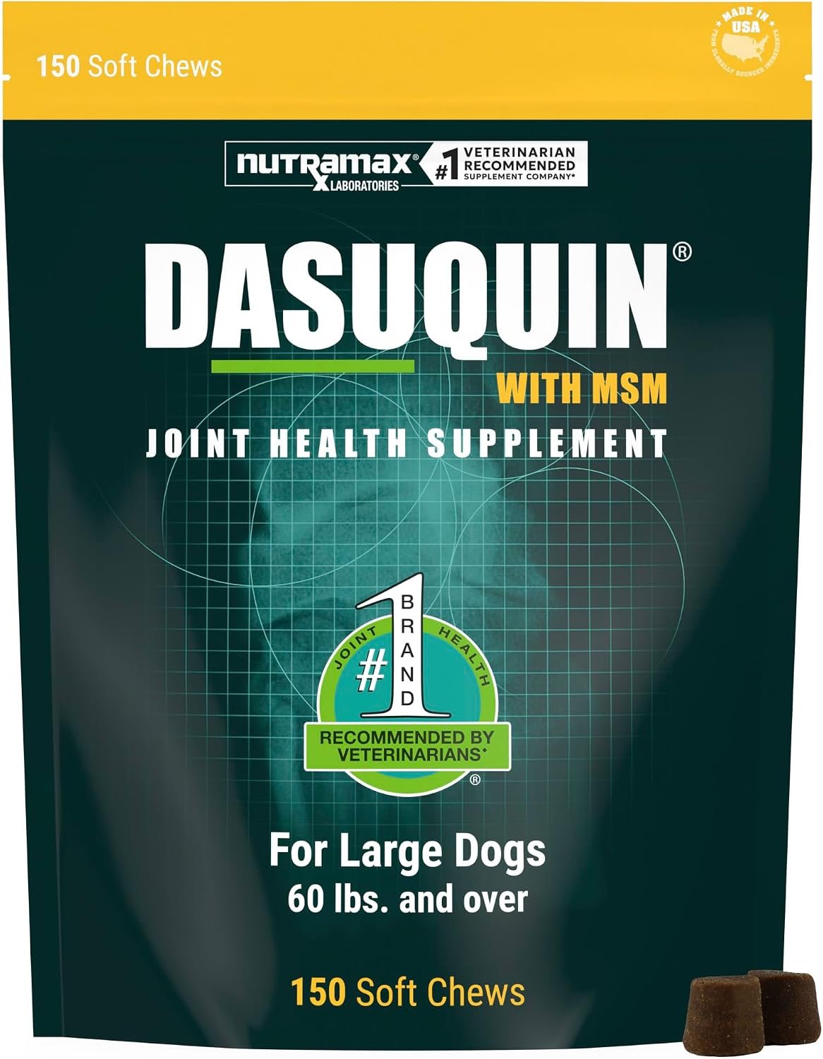 Nutramax Dasuquin MSM Joint Supplement for Large Dogs, Soft Chews, 150ct Nutramax Dasuquin MSM Joint Supplement for Large Dogs, Soft Chews, 150ct