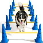 Dog Agility Course Backyard Set, Dog Agility Hurdle Cone Set