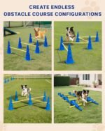 Dog Agility Course Backyard Set, Dog Agility Hurdle Cone Set - Image 3