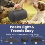 Travel Dog Bed, 42x30in, Foldable & Packable with Carry Bag, Black - Image 4