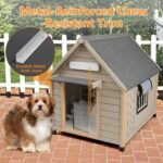 Large Outdoor Dog House for Medium Dogs, Wooden Dog Kennel - Image 4