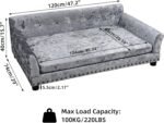 XL Dog Sofa Bed: Luxury Dutch Velvet Jumbo Pet Couch Furniture - Image 3