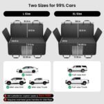 REEVAA Dog Car Seat Cover for Back Seat, Hard Bottom, L, Black - Image 5