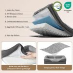 EHEYCIGA Orthopedic XL Dog Bed for Large Dog, Memory Foam Dog Couch, Grey - Image 3