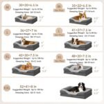 EHEYCIGA Orthopedic XL Dog Bed for Large Dog, Memory Foam Dog Couch, Grey - Image 4