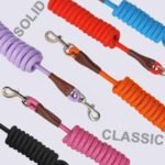 MayPaw 4/6 /8/10 FT Dog Leash, Classic Solid Colors, Strong Nylon Rope Dog Leash Reinforced with Leather Tailor Connection Heavy Duty Silver Clasp (Black, 10ft*1/2") - Image 5