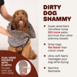 Dog Gone Smart The Dirty Dog Shammy - Grey, 31 × 13 Inches - Image 3