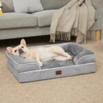 EHEYCIGA Orthopedic Dog Beds for Large Dogs, Waterproof Memory Foam Large Dog Bed with Sides, Non-Slip Bottom and Egg-Crate Foam Pet Couch Bed with Washable Removable Cover, Grey - Image 6