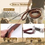 Leather Dog Leash 6ft x 3/4 inch,Strong Heavy Duty Genuine Leather Braided Dog Training Leash, Soft and Comfortable Leather Leash for Large Dogs, Medium Small Dogs (Brown, 6FT*3/4in) - Image 3