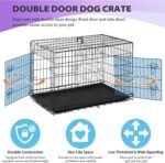 BestPet | Dog Crate | 48" | Black | Foldable Metal Kennel with Double Doors - Image 3