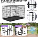 BestPet | Dog Crate | 48" | Black | Foldable Metal Kennel with Double Doors - Image 4