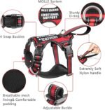 WINSEE Service Dog Vest No Pull Dog Harness with 7 Dog Patches, Reflective Pet Harness with Durable Soft Padded Handle for Training Small, Medium, Large, and Extra-Large Dogs - Image 3